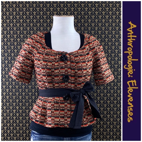 Anthro "Tammany Tweed Jacket" by Elevenses - Picture 1 of 16
